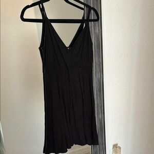 shein black skater dress